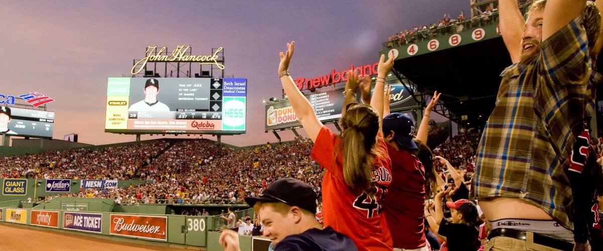 Boston - May 30: Fans do the wave at historic Fenway Park during Memorial Day game against the Chicago White Sox on May 30, 2011 in Boston, Massachusetts.