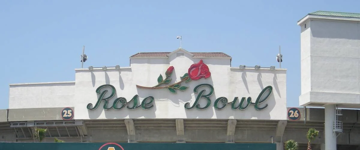 The Rose Bowl stadium in Pasadena, California