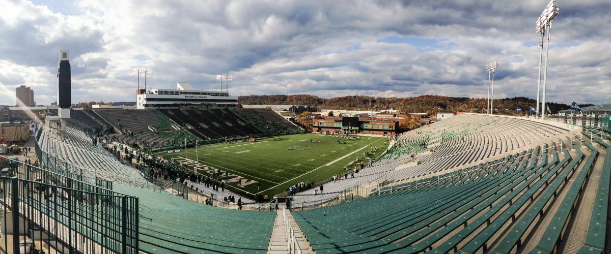 Panoramic taken after Marshall's 61-13 victory over Southern Mississippi on November 2, 2013.