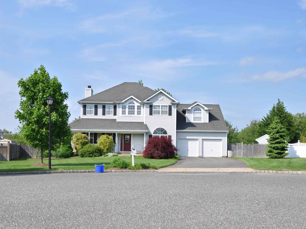 Trash Recycle Day Suburban McMansion Single Family House Residential Neighborhood