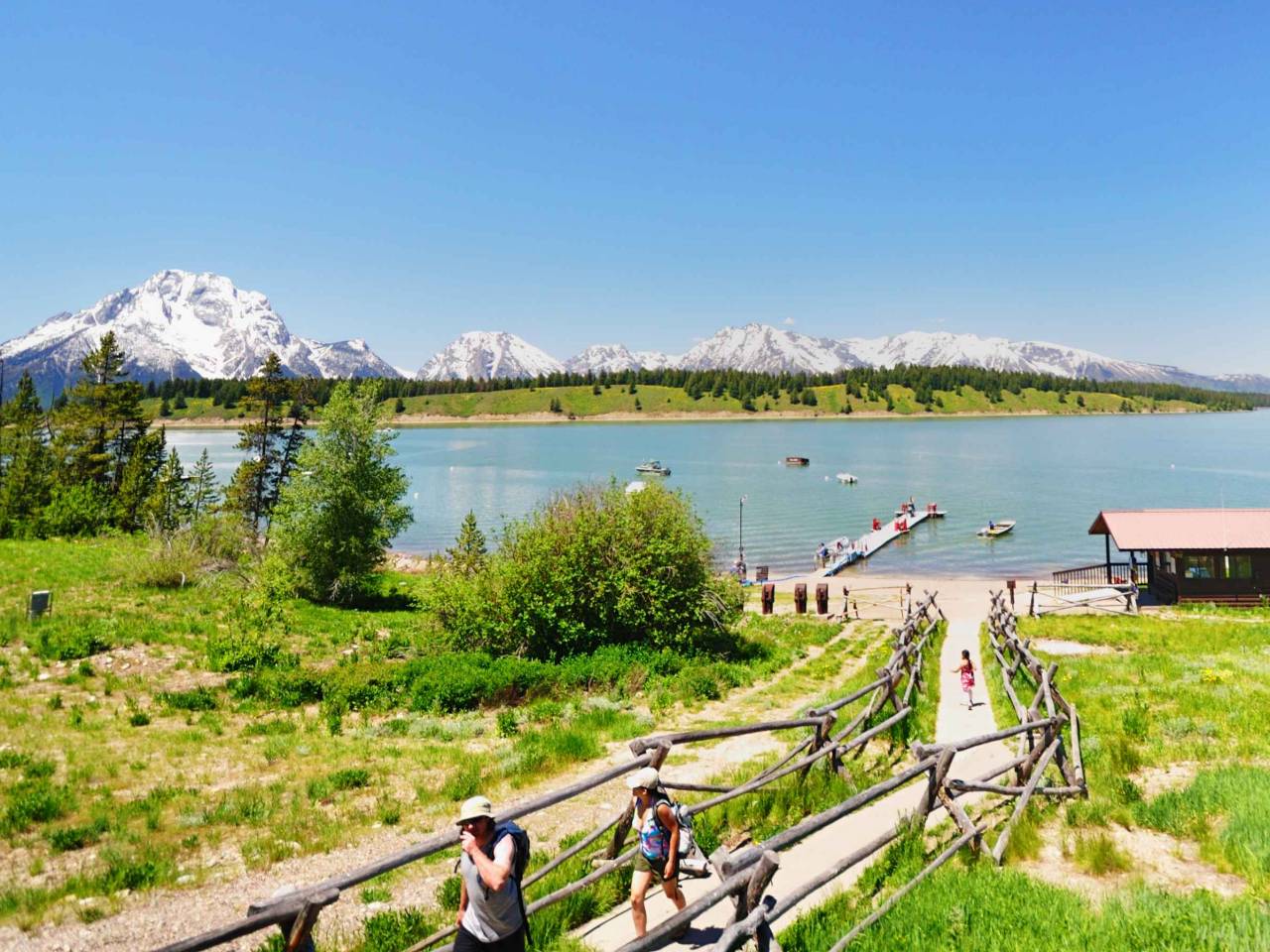 The Arial view of Jackson Lake