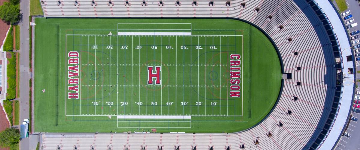 BOSTON - MAY. 30, 2018: Harvard Stadium was built in 1903 in Allston, Boston, Massachusetts, USA. It is the home of Harvard Crimson football team.