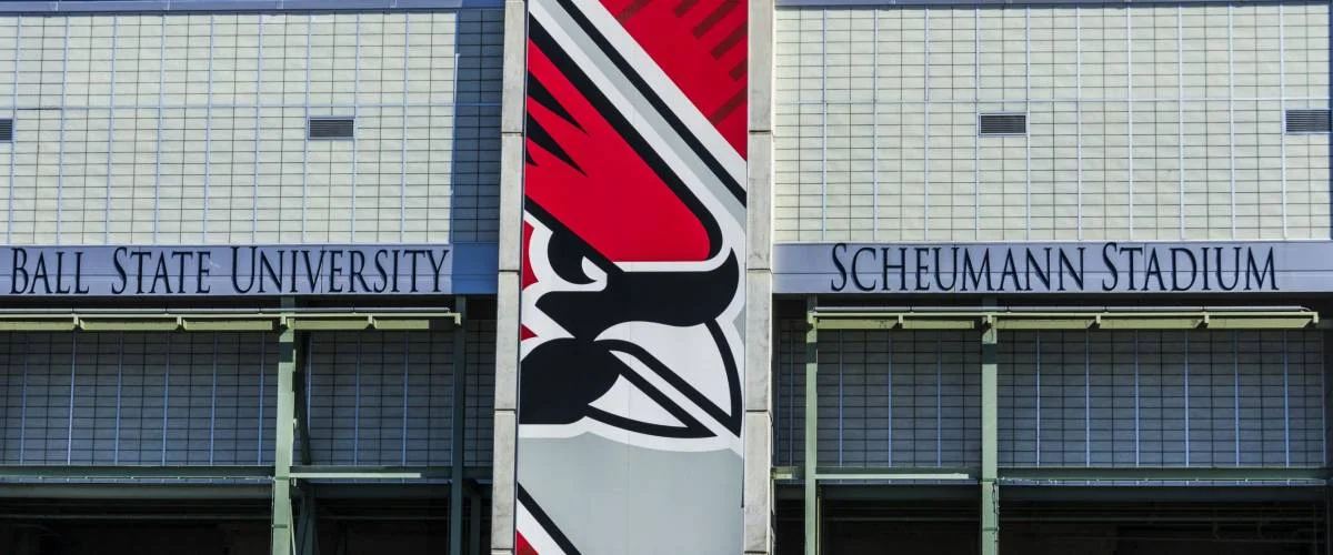 Muncie - Circa March 2017: Scheumann Stadium at Ball State University. Scheumann stadium opened in 1967 and is home to the Ball State University Cardinals I