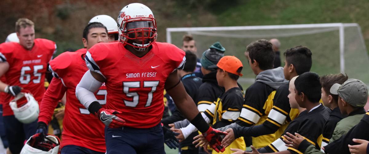 Simon Fraser University - Central Washington University GNAC NCAA football at Terry Fox Field, Burnaby B.C. October 1 2016. Photo: Ron Hole